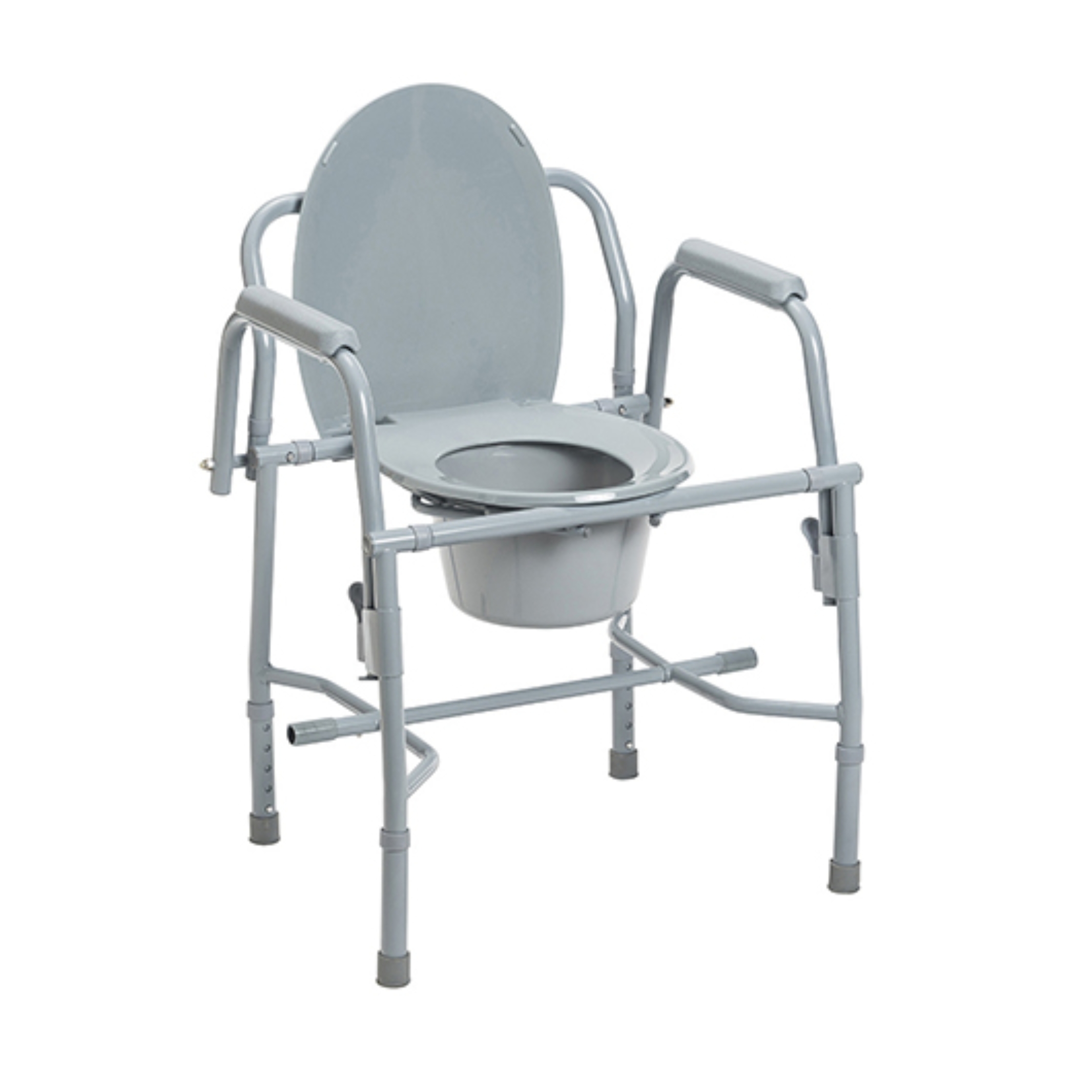 Drop Arm Commode Deluxe-KD Steel