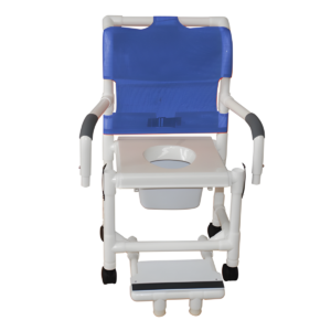 Shower Chair, w/Vacuum Seat & Sliding Footrest