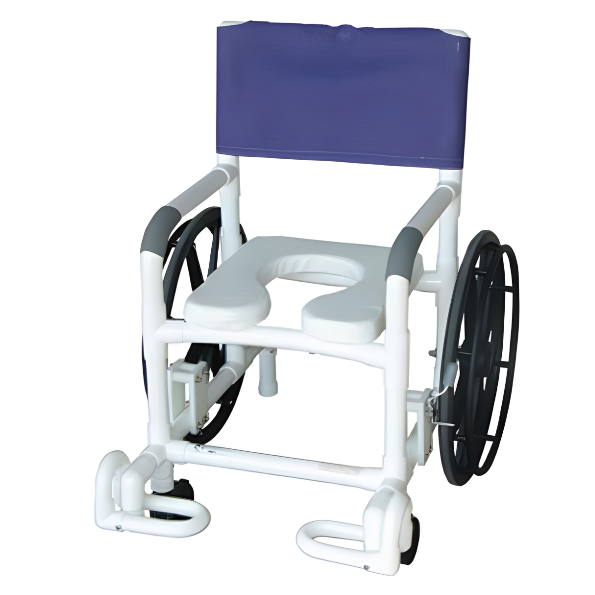 Shower Chair PVC,Multi-Purpose w/Wheels & Individual Footrest
