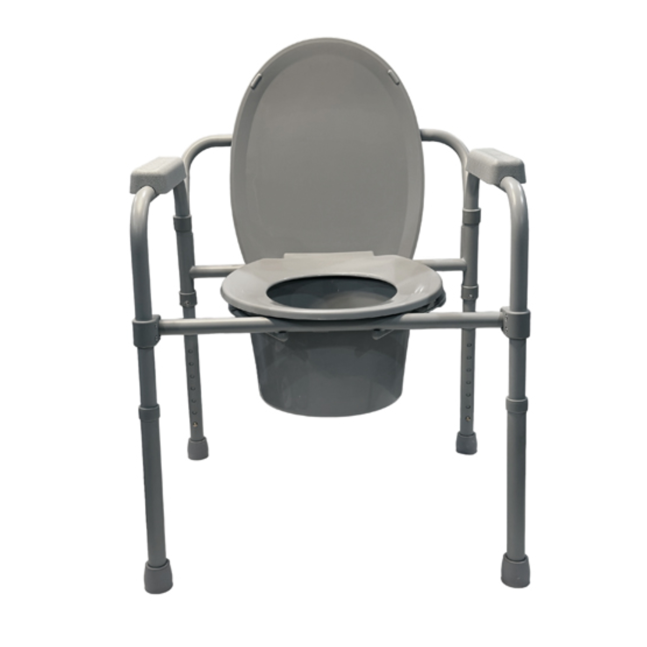 Convenient Commode Folding Steel Commode - Elongated Cs/3