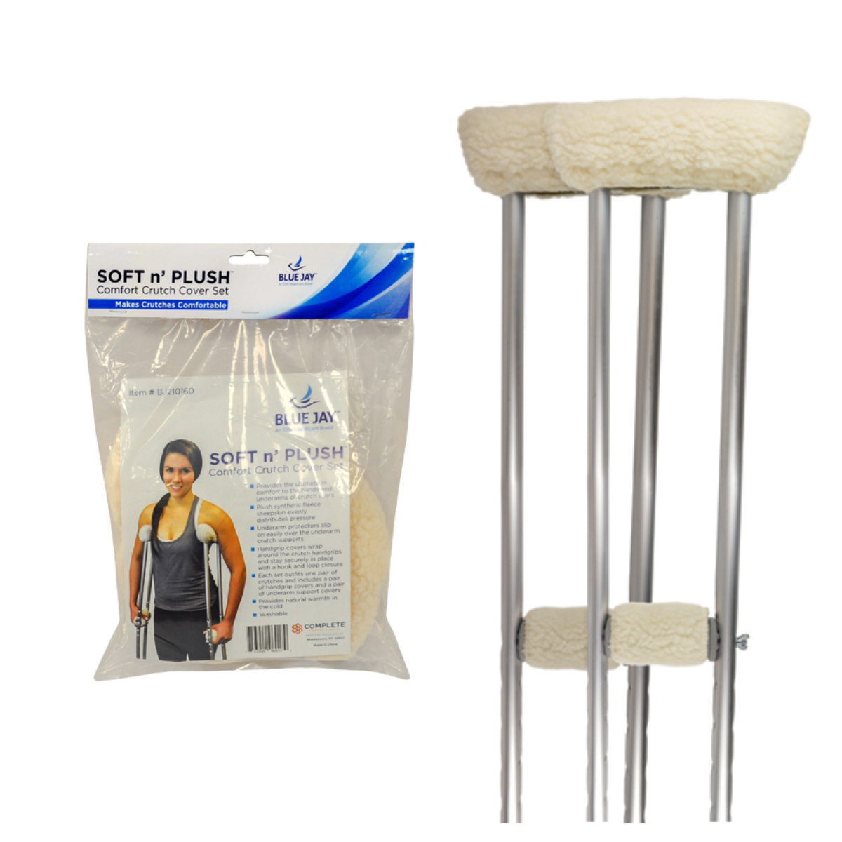 Soft n' Plush Comfort Crutch Fleece Covers Set
