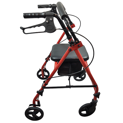 ROLL WITH ME Steel Rollator w/6" Wheels, K/D, Red, Case/2 - Image 2