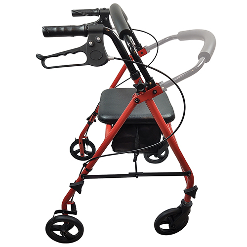 ROLL WITH ME Steel Rollator w/6" Wheels, K/D, Red, Case/2 - Image 3