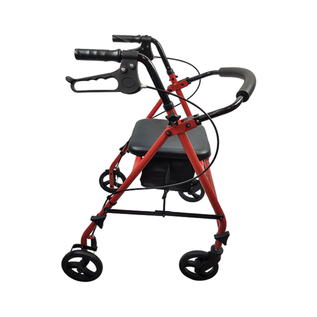 ROLL WITH ME Steel Rollator w/6" Wheels, K/D, Red, Case/2