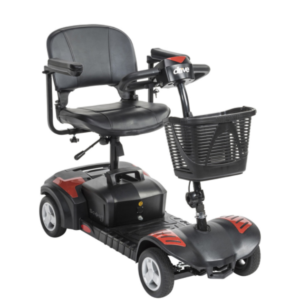 Scout 4 Compact Travel Scooter 4-Wheel, 20AH Batt, Red/Blue