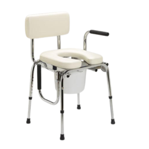 Drop Arm Commode With Padded Seat