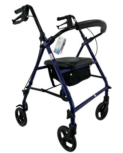 ROLL WITH ME Steel Rollator w/6" Wheels, K/D, Blue, Case/2 - Image 2