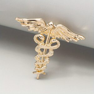 Vintage Creative Brooch, Serpent Scepter Unique Gift