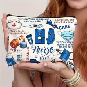1pc Nurse-Themed Makeup Bag - Durable Travel Pouch Gift
